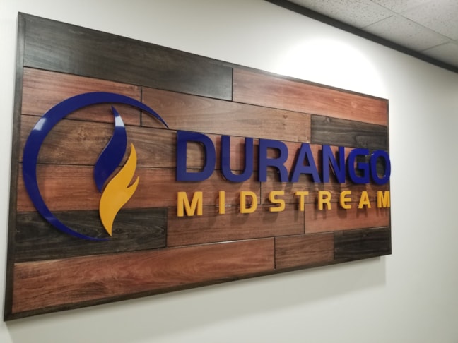 Interior Logo and Reception Custom Office Business Signage Created and Installed by Local Sign Company